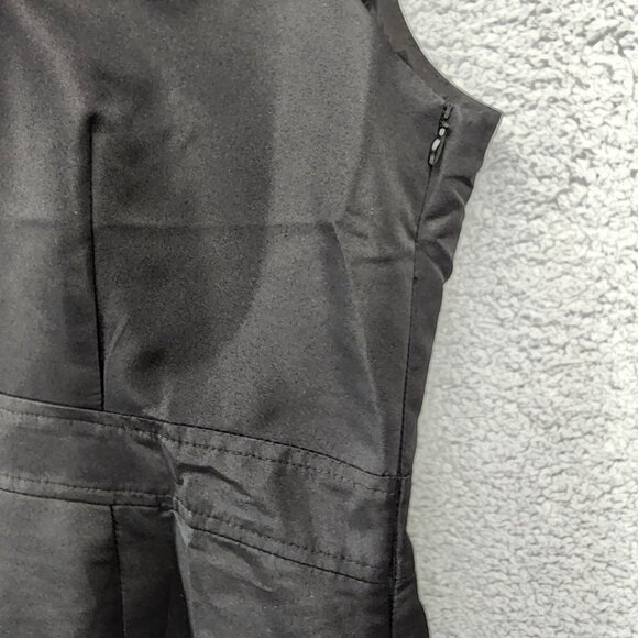 TAYLOR Women's Size 14 Black Sleeveless Bow Back Fit & Flare Dress Zip Closure - Picture 12 of 13